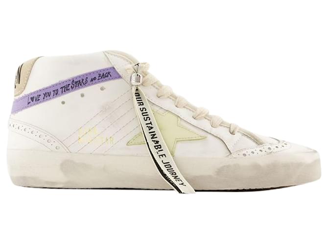 Mid Star Sneakers - Golden Goose Deluxe Brand - Leather - White Pony-style calfskin  ref.1209002